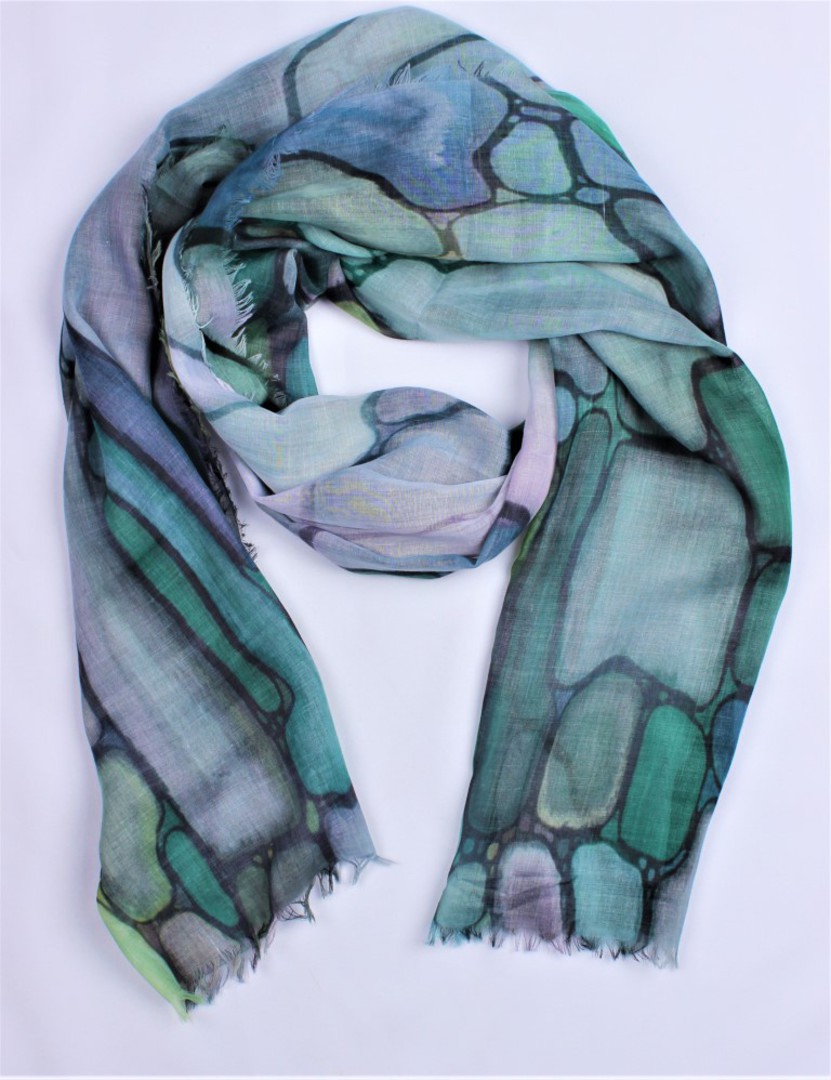Alice & Lily printed  scarf green Style:SC/4572/GRN image 0